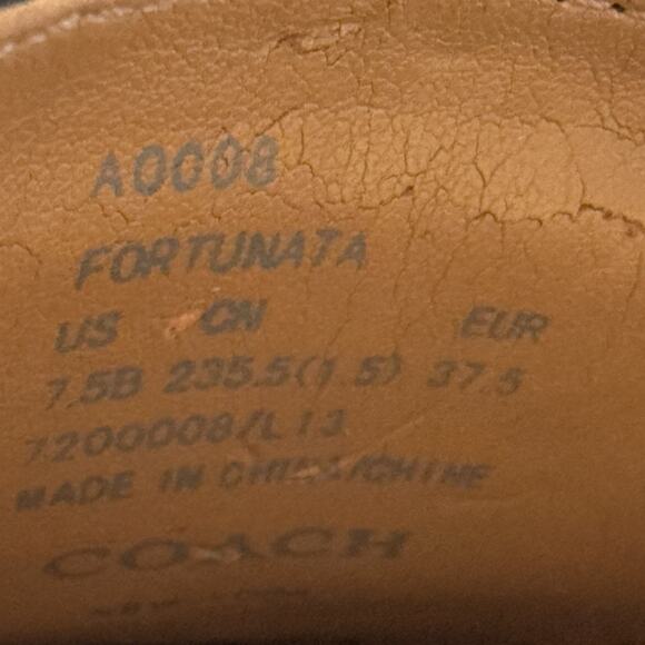 Coach Fortunata signature canvas/patent leather flats black 7.5 - Picture 5 of 7